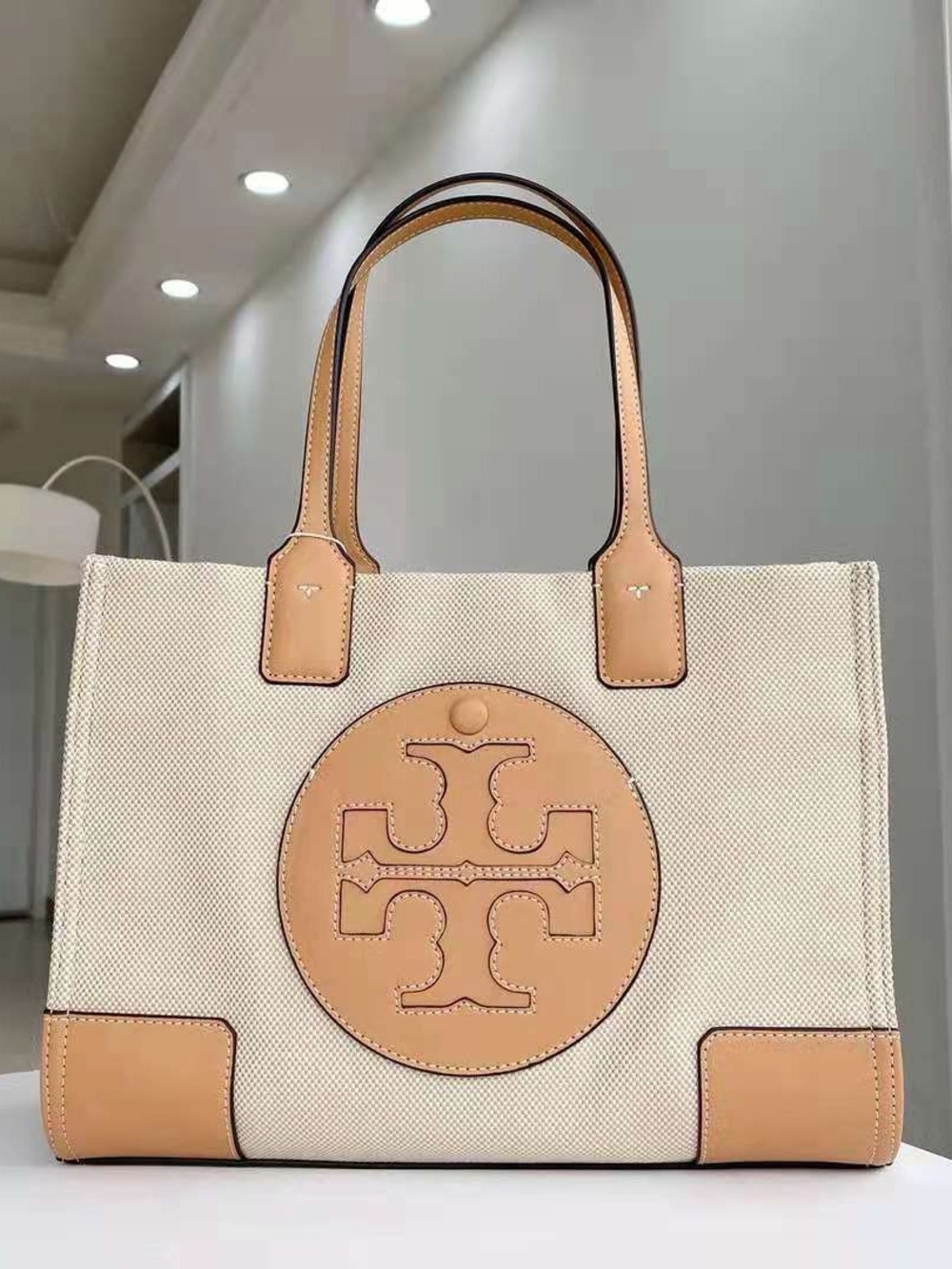 Tory Burch Ella Canvas Tote - Picture 1 of 4